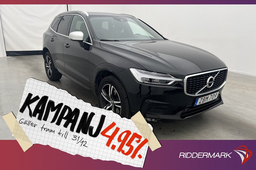 Volvo XC60 T5 AWD 250hk R-Design VOC Värm CarPl 4,95% Ränta