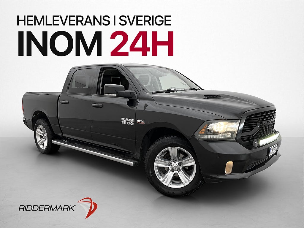 Dodge RAM Sport 5.7 4x4 395hk Luftfjädring Drag Kamera Skinn