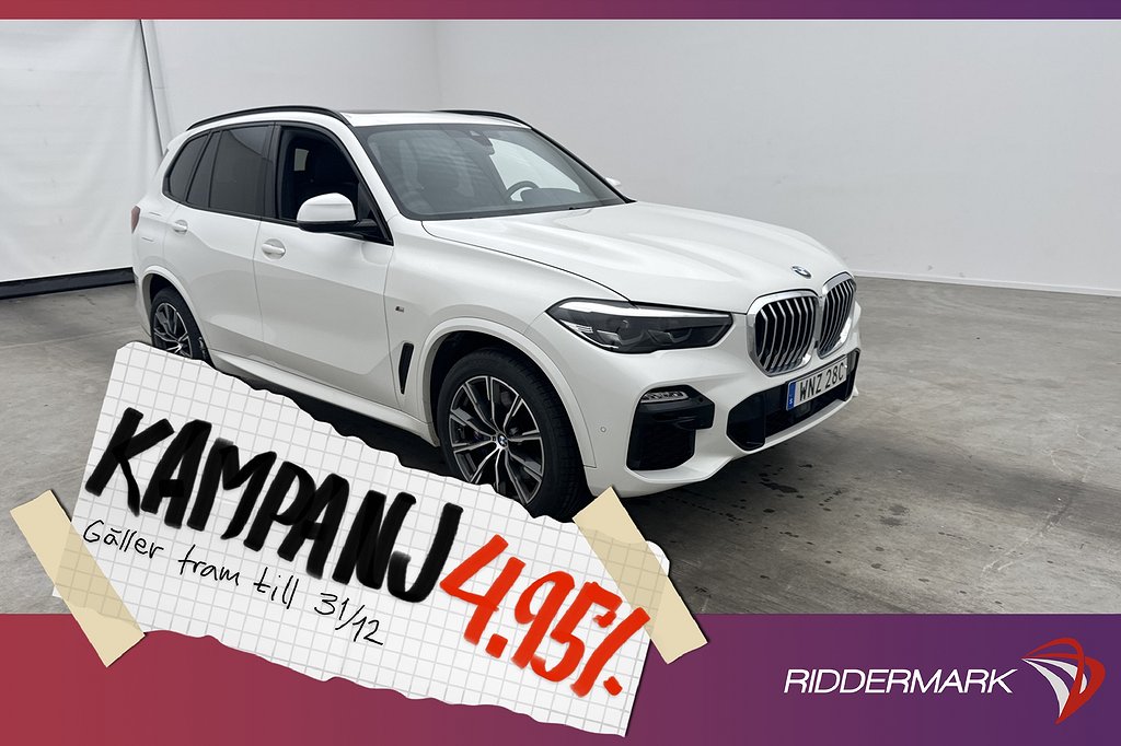 BMW X5 xDrive45e 394hk M Sport Pano Luft Skinn N 4,95% Ränta