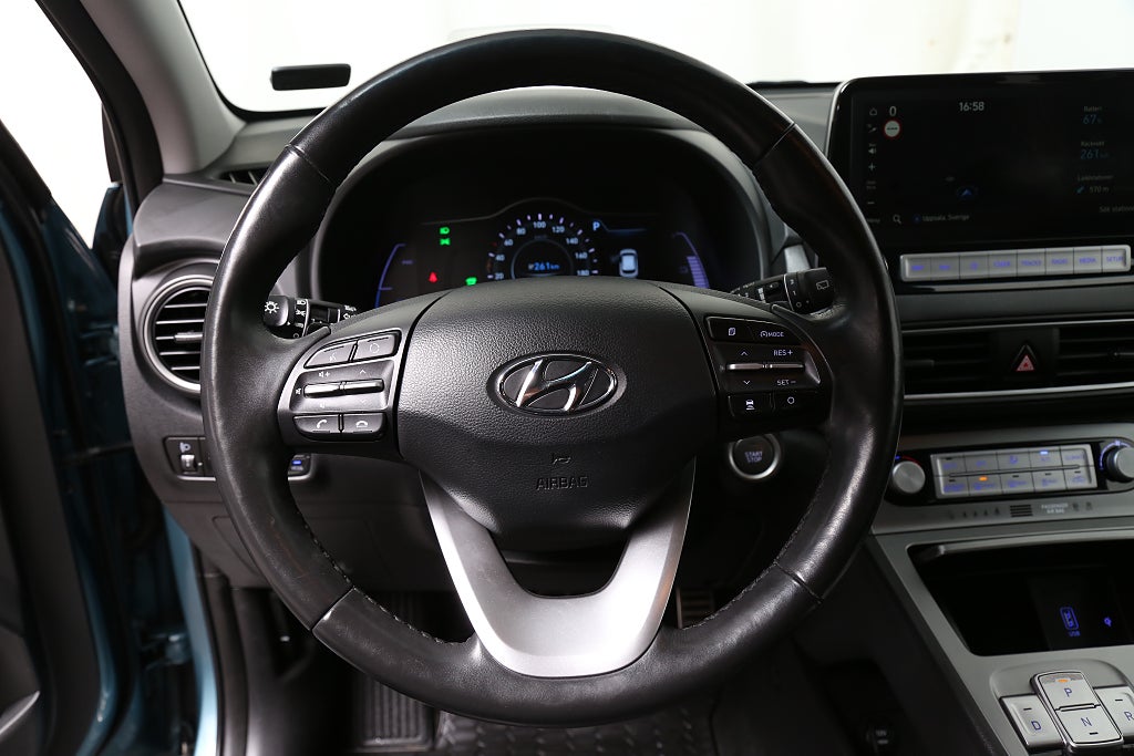 Hyundai Kona Electric 64 kWh Premium 204hk Skinn Navi 1ägare 2020