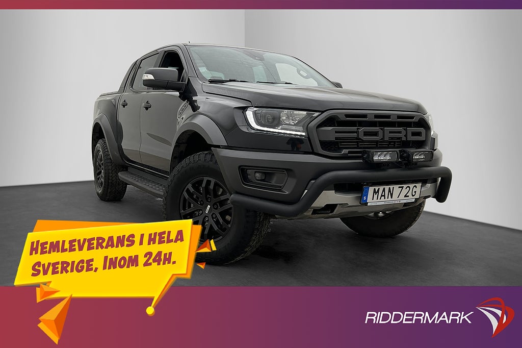 Ford ranger Raptor 213hk 4x4 Värm Drag Kamera Navi Diff Moms