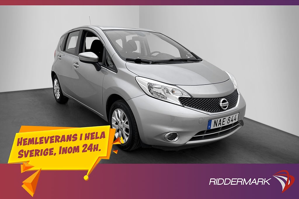 Nissan Note 1.2 A/C Farthållare Drag Låg skatt Få brukare