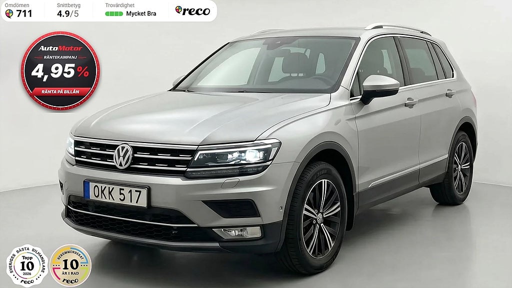 Volkswagen Tiguan GT 2.0 TDI 4Motion Panorama/Cockpit/Värmare/Drag 190hk