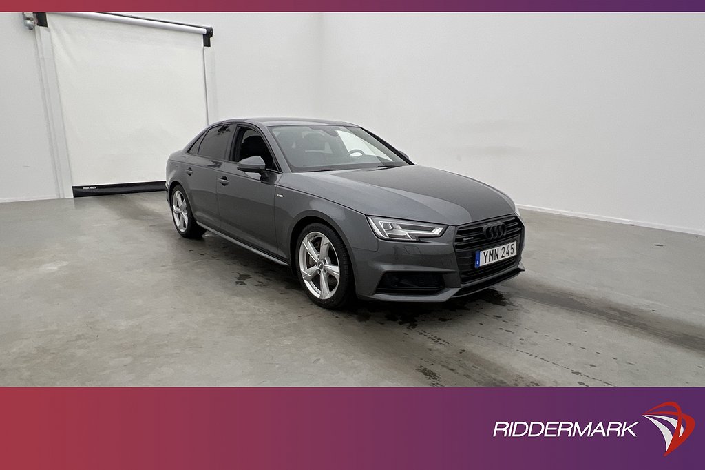 Audi A4 TFSI Q Sedan 252hk S-Line Svart-optik Cockpit Navi