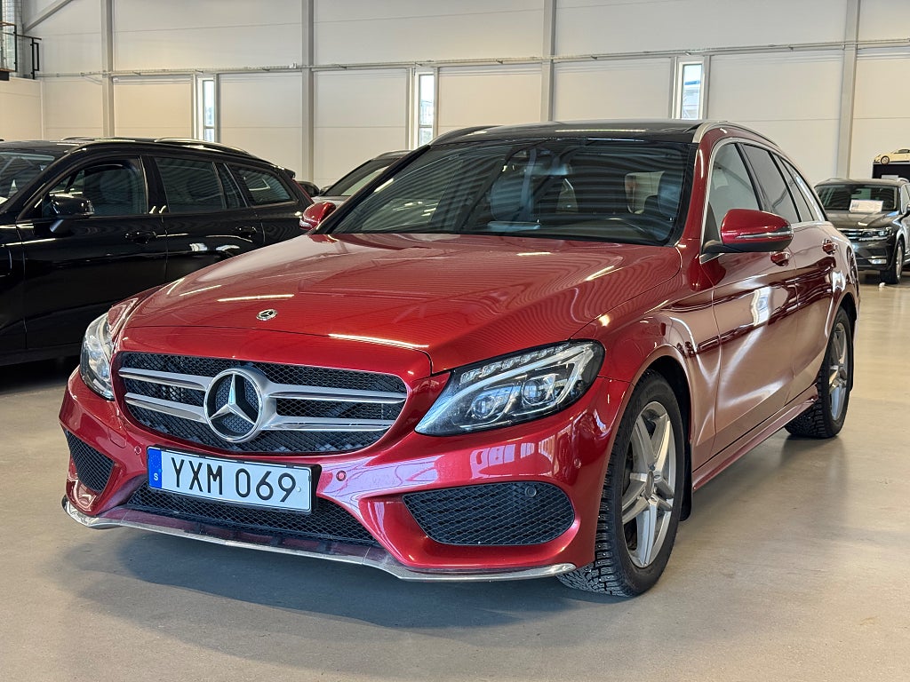 Mercedes-Benz C 220 4WD 9G-Tronic AMG PANO VÄRMARE BURMEISTER