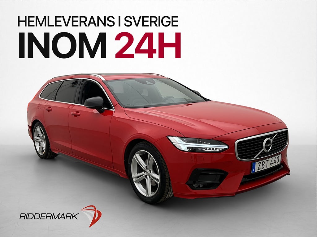 Volvo V90 D4 R-Design Pano B&W Läder Värmare Kamera Keyless