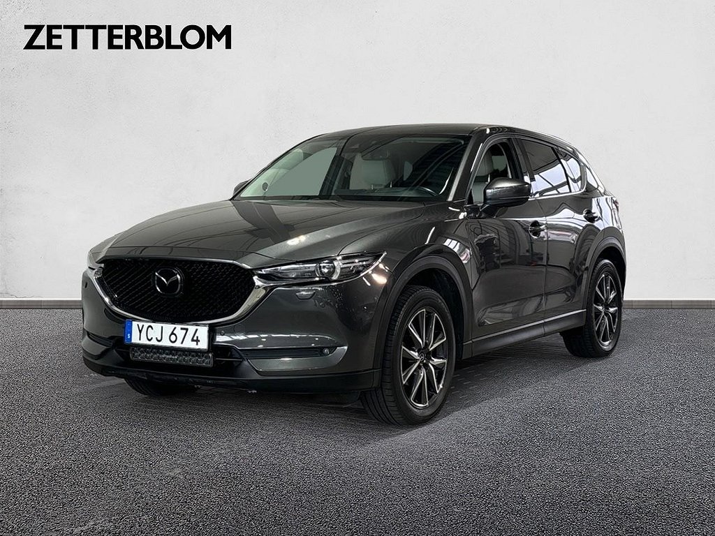 Mazda CX-5 2.5 194hk aut AWD Optimum Off-white Drag inkl Vinterhjul