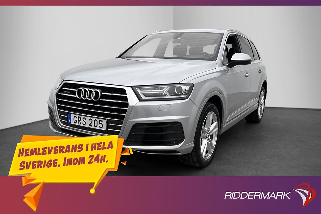 Audi Q7 TDI Q 272hk S-Line 7 Sits Värmare Bose Navi Cockpit