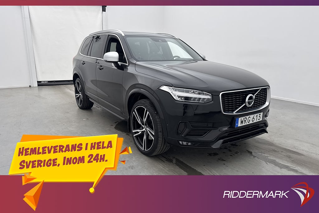 Volvo XC90 D5 R-Design 7-sits Värmare Pano HuD 360° Drag