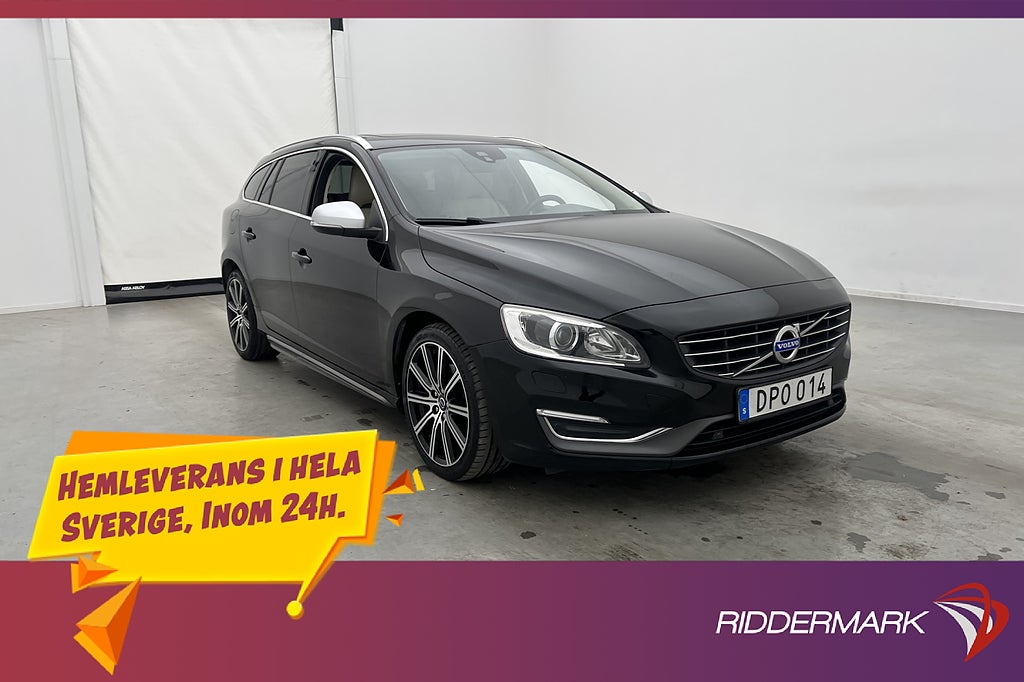 Volvo V60 D3 Summum Taklucka D-värmare Skinn VOC Keyless