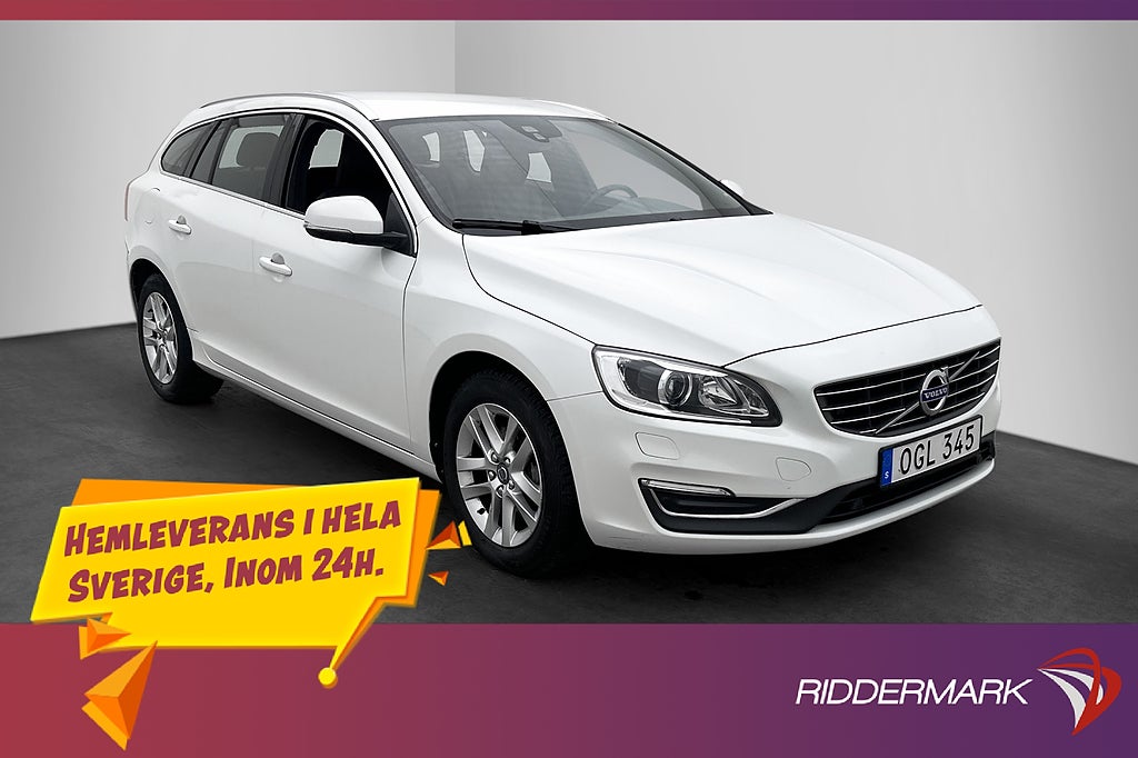 Volvo V60 D4 AWD 190hk Summum VOC Värmare P-Sensorer Skinn