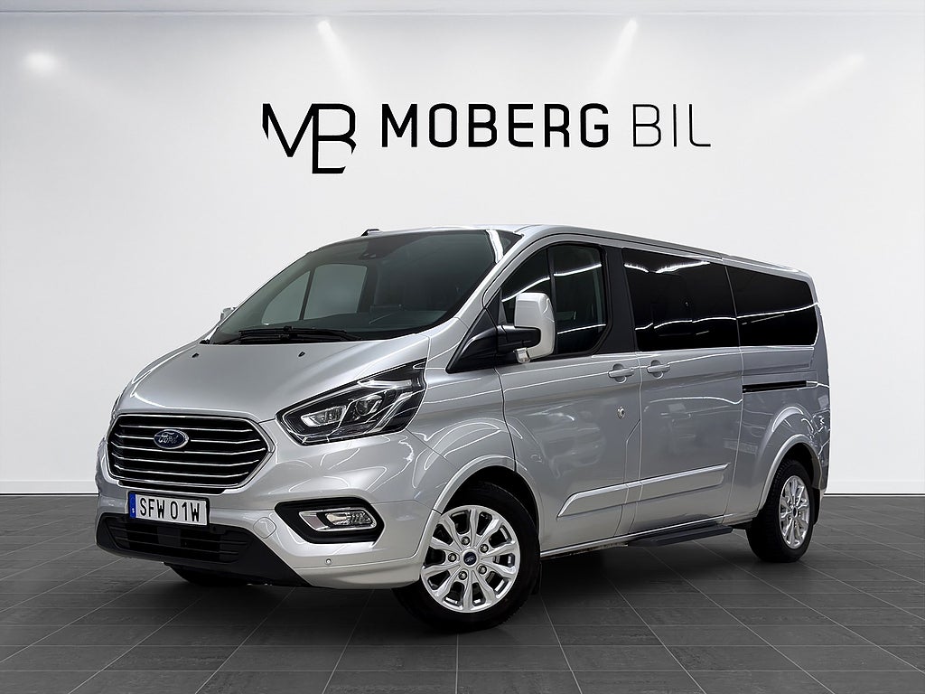 Ford Tourneo Custom 320 2.0 EcoBlue 130hk Titanium XL2 B-Kamera Läder Elstol 9-Sits