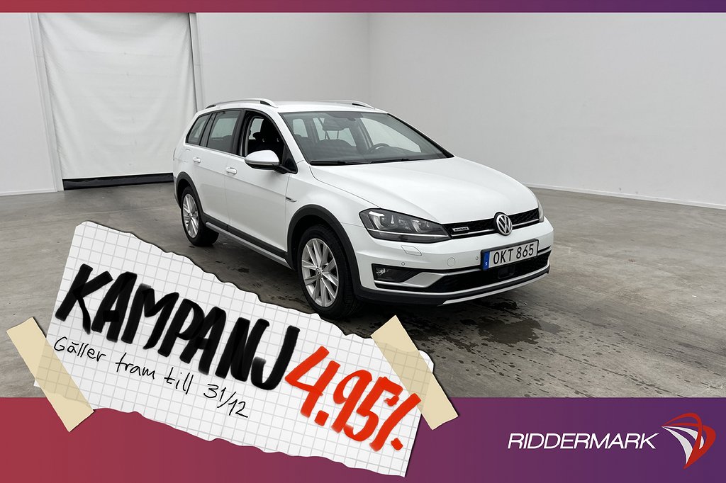 Volkswagen Golf Alltrack TSI 4M 180hk Värm Drag 4,95% Ränta