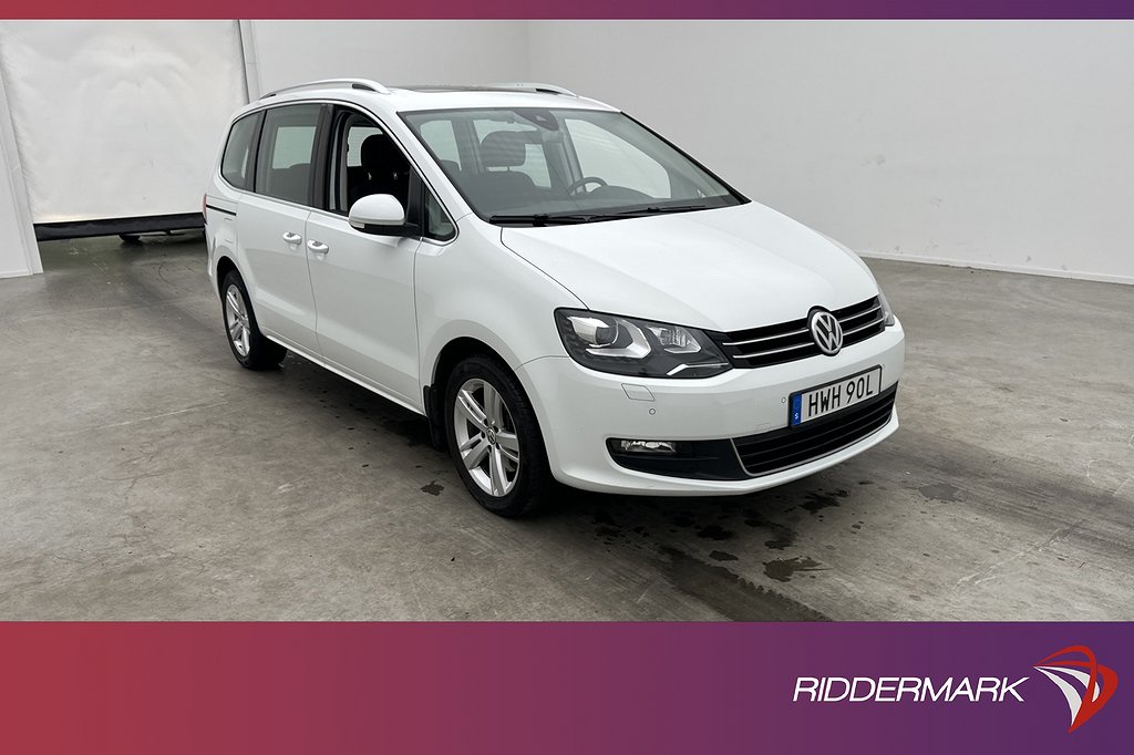 Volkswagen Sharan 1.4 TSI 150hk 7-sits Pano Kamera Navi Drag