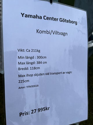 Yamaha Leja Kombi/Viltvagn/24 månader räntefritt
