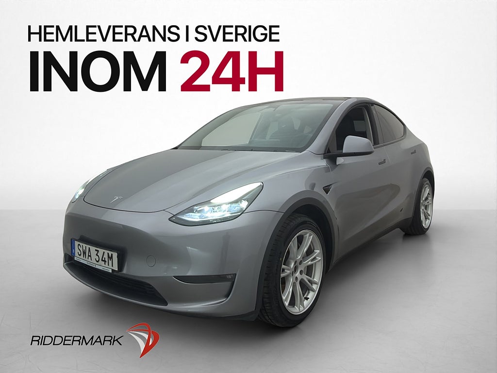 Tesla Model Y Long Range AWD Värmepump Drag Pano AP MOMS