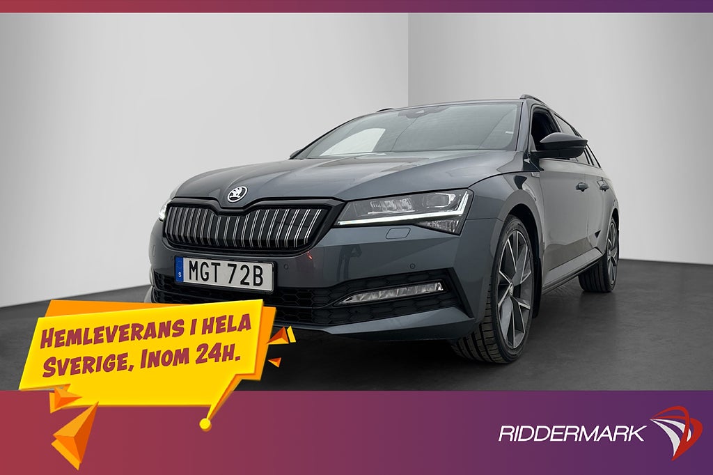 Skoda Superb IV 1.4 218hk Sportline Cockpit Värm Drag Kamera