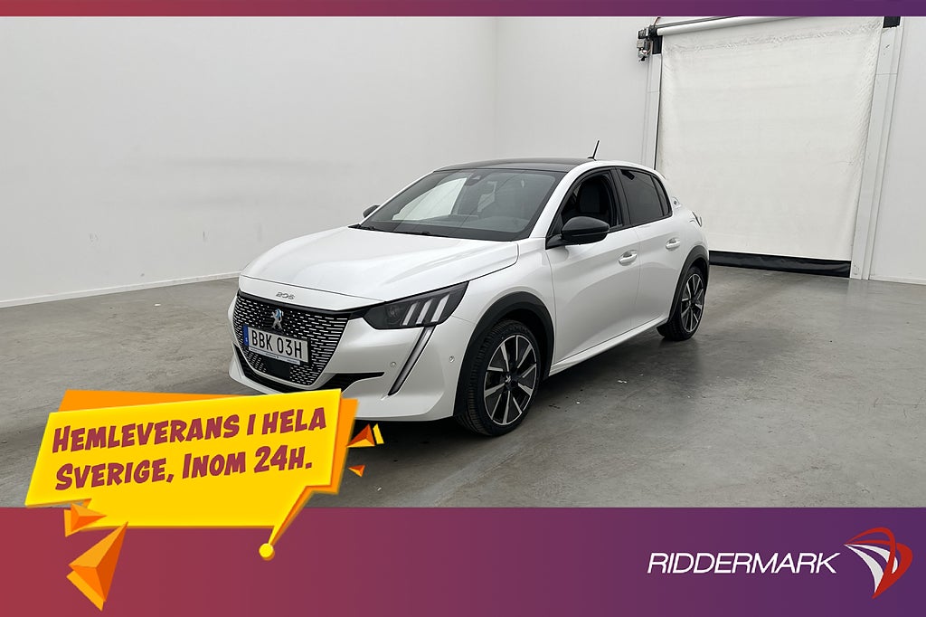 Peugeot E-208 136hk GT Kamera CarPlay Navi Halvskinn