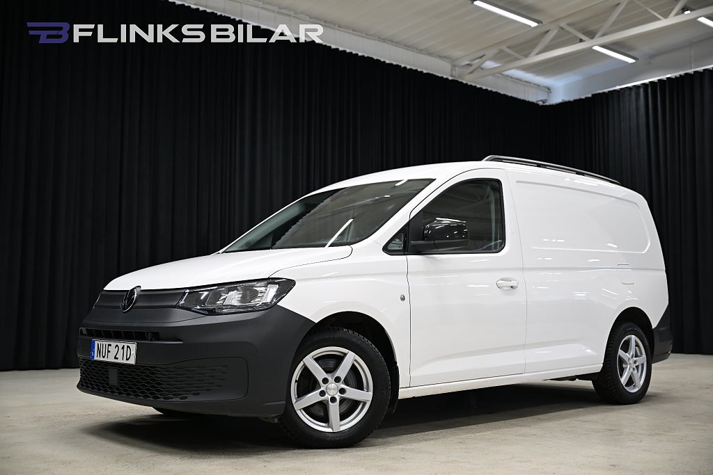 Volkswagen Caddy Maxi DSG 122HK Drag|Värmare|M/K-Värmare|Släde|Lågmil|Leasbar