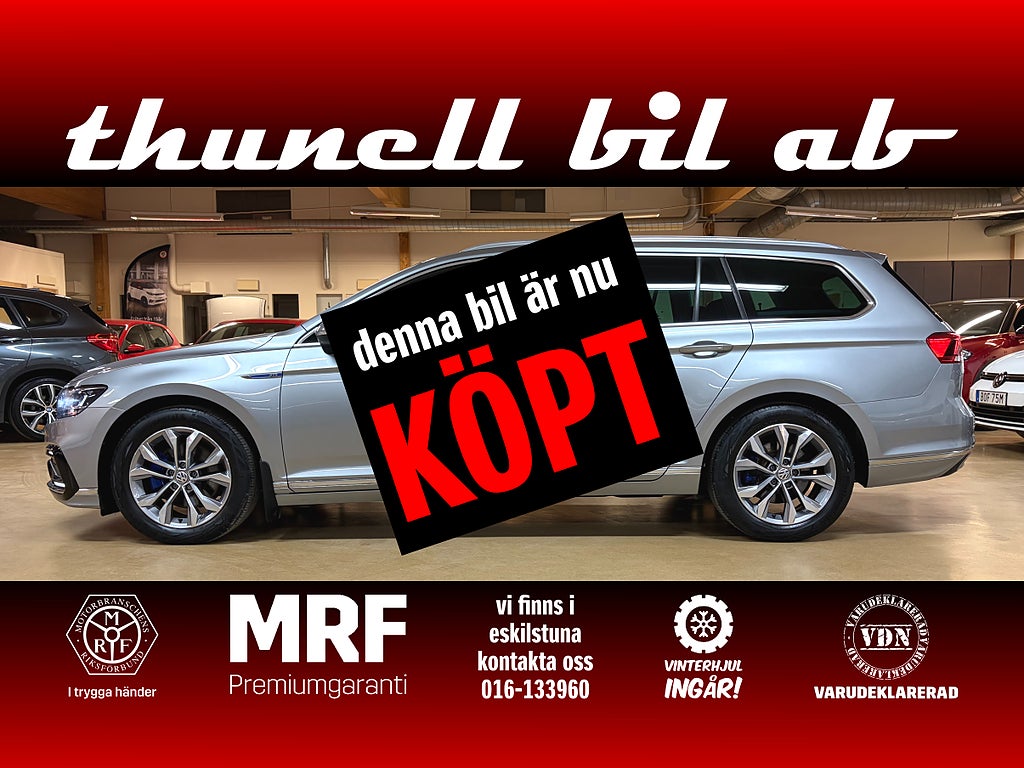 Volkswagen Passat SC Kombi 1.4 TSI PHEV DSG GTE 218HK-VHJUL-DRAG-KÖPT