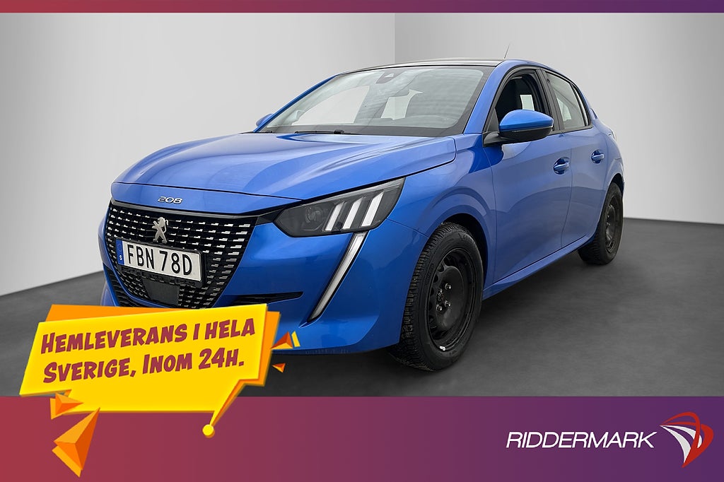 Peugeot 208 1.2 100hk Allure Panorama Sensorer CarPlay