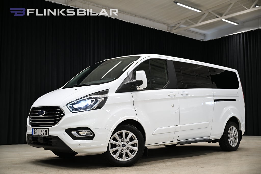 Ford Tourneo Custom 185HK L2|Automat|8-Sits|LED|Dubbeldörr|NyKamrem