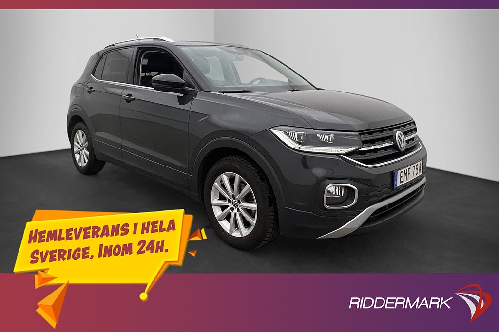 Volkswagen T-CROSS 1.0 TSI CarPlay Döda Vinkeln Sensorer