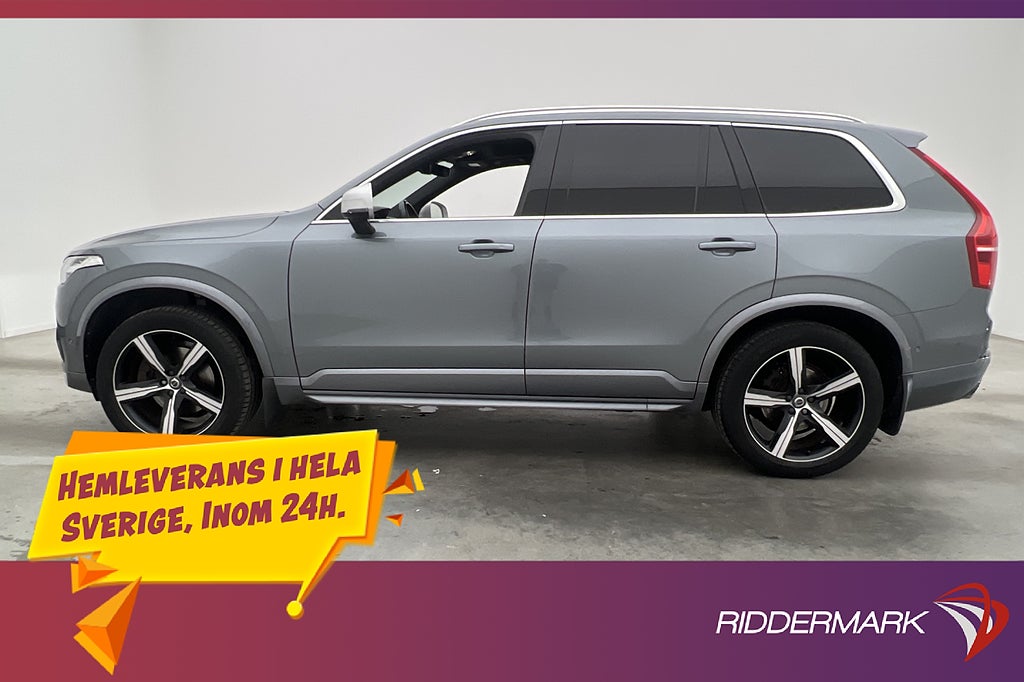 Volvo XC90 D5 AWD R-Design Pano 360° HuD Värmare 4-Zon Drag
