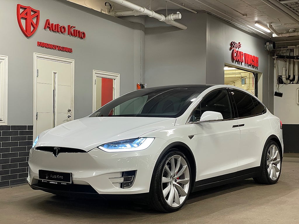 Tesla Model X P90D 772hk Ludicrous 6-Sits Dragkrok Fri Supercharge
