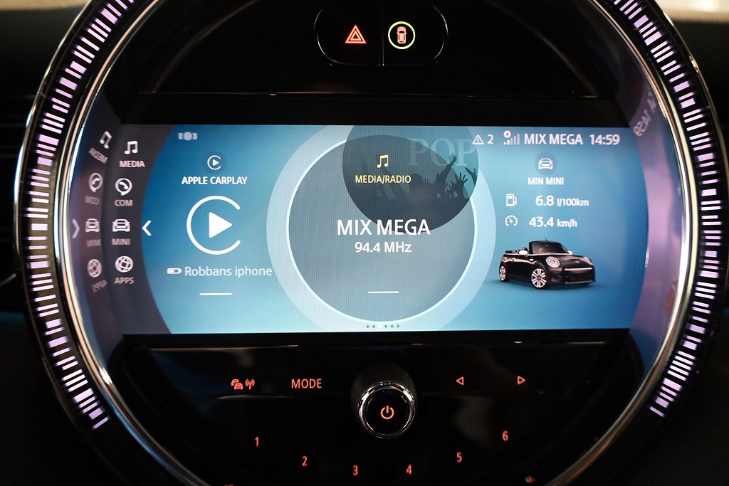 MINI Cooper Convertible 136hk Aut Kamera Leasbar Carplay 2023