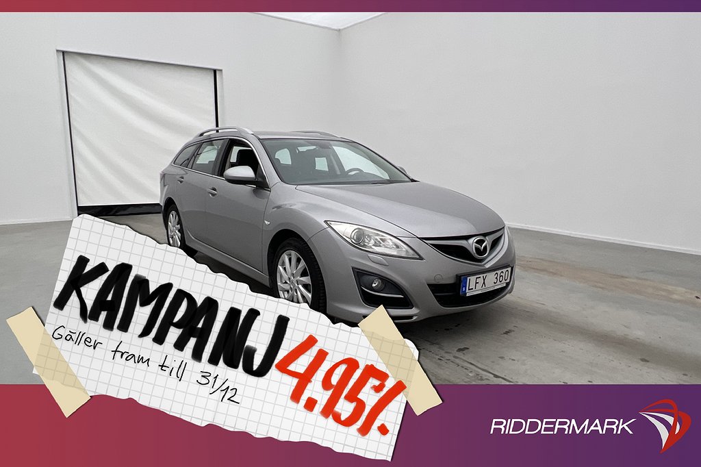 Mazda 6 Wagon MZR-DISI 155hk Farthållare Halvsk 4,95% Ränta