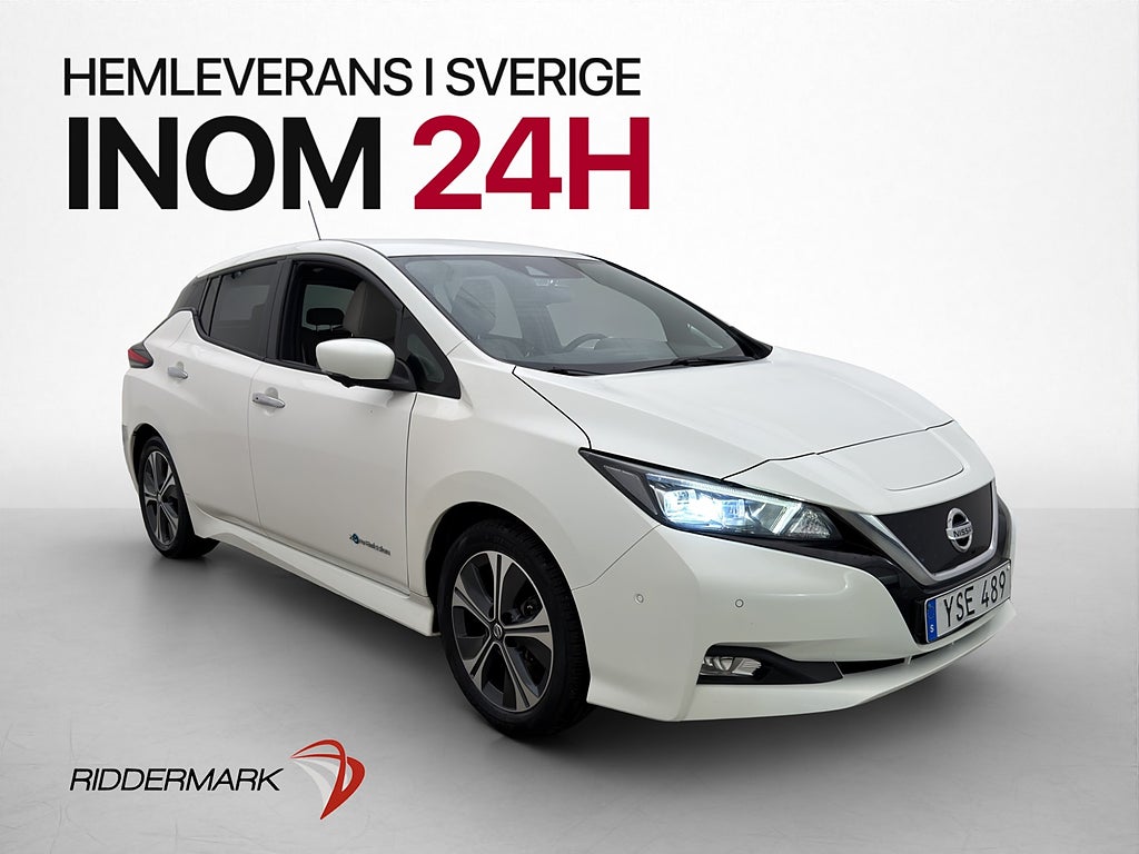Nissan Leaf 150hk Tekna BOSE 360° Navi Halvskinn Rattvärme