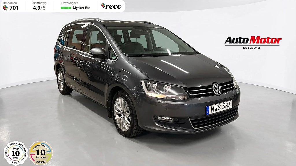 Volkswagen Sharan 7 sits 2.0 TDI Automat 140hk Panorama/Drag/Kamera