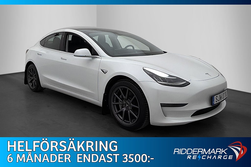 Tesla Model 3 Long Range AWD Autopilot Pano Kamera Sv-Såld