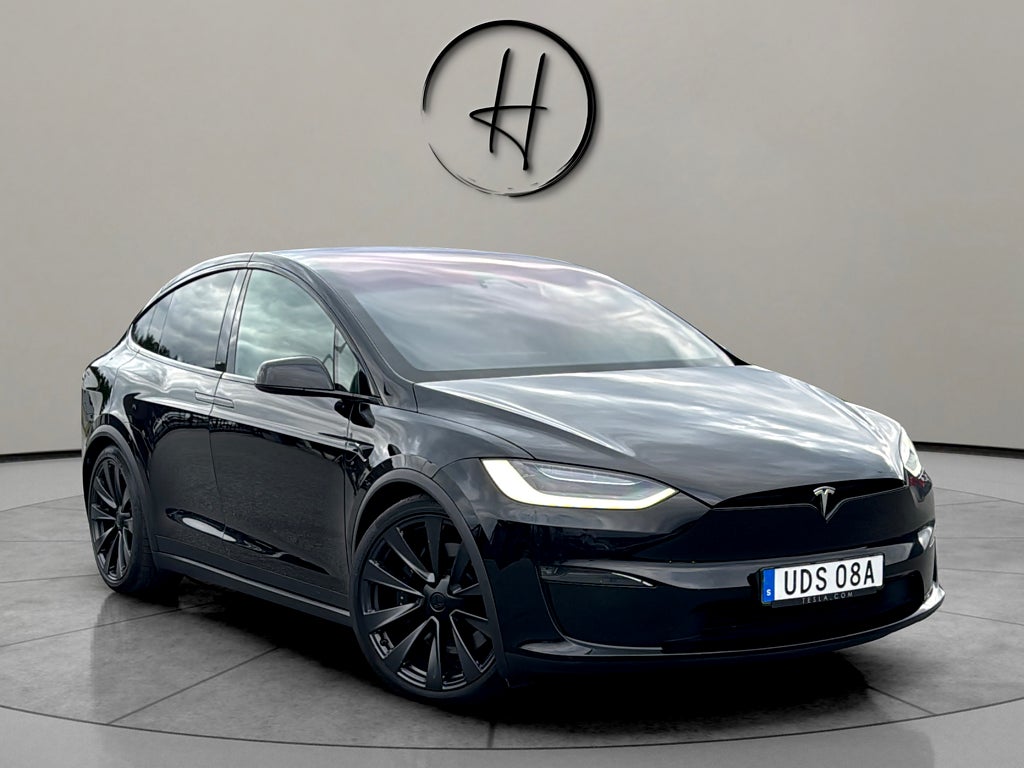 Tesla Model X 670hk HW4 Skinn Panorama Yoke ratt Drag 360°Kamera*MOMS