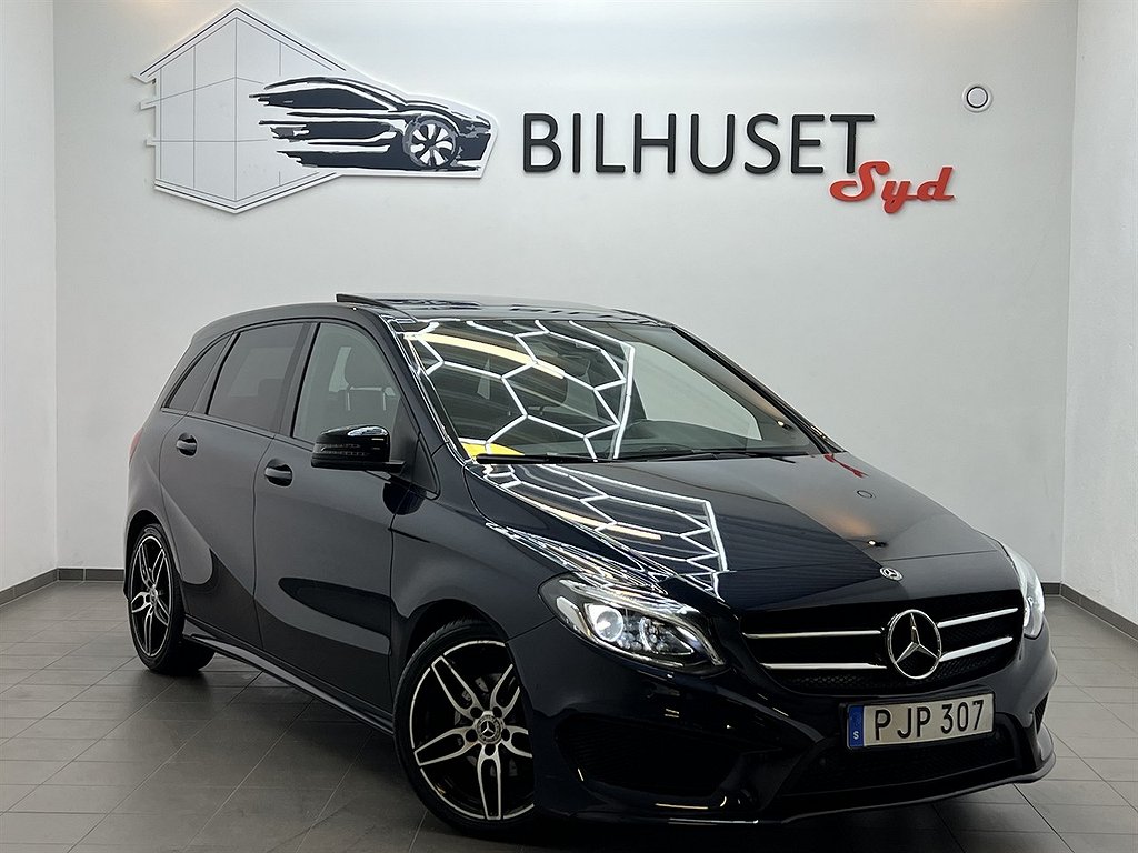 Mercedes-Benz B 200 156hk AMG Sport Pano/Värmare/Läder/Bkamera/Krok/NightP