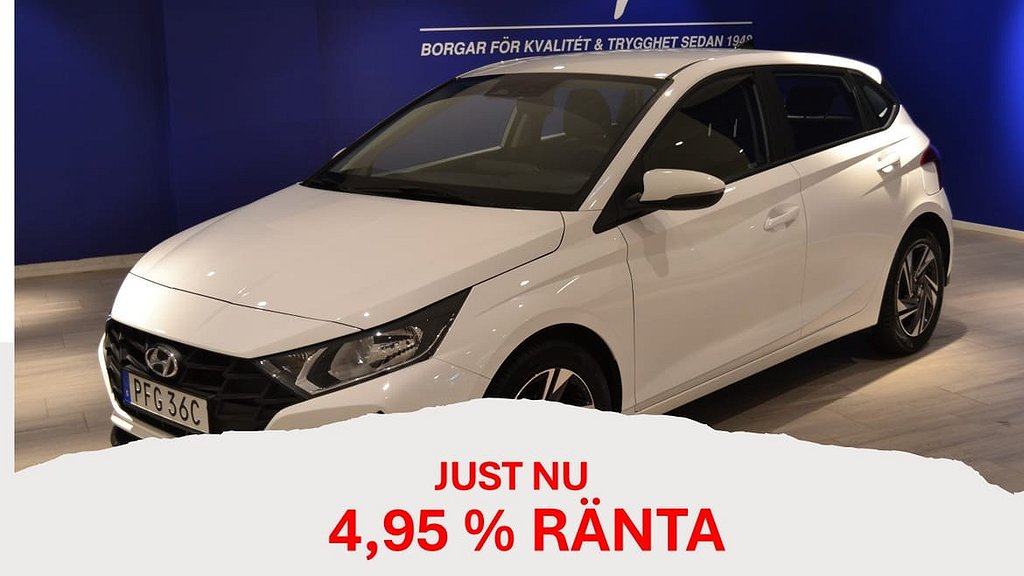 Hyundai i20 (NU 4,95 % RÄNTA) 1,2 82hk ACC Rattvärme P-sensor Backkamera