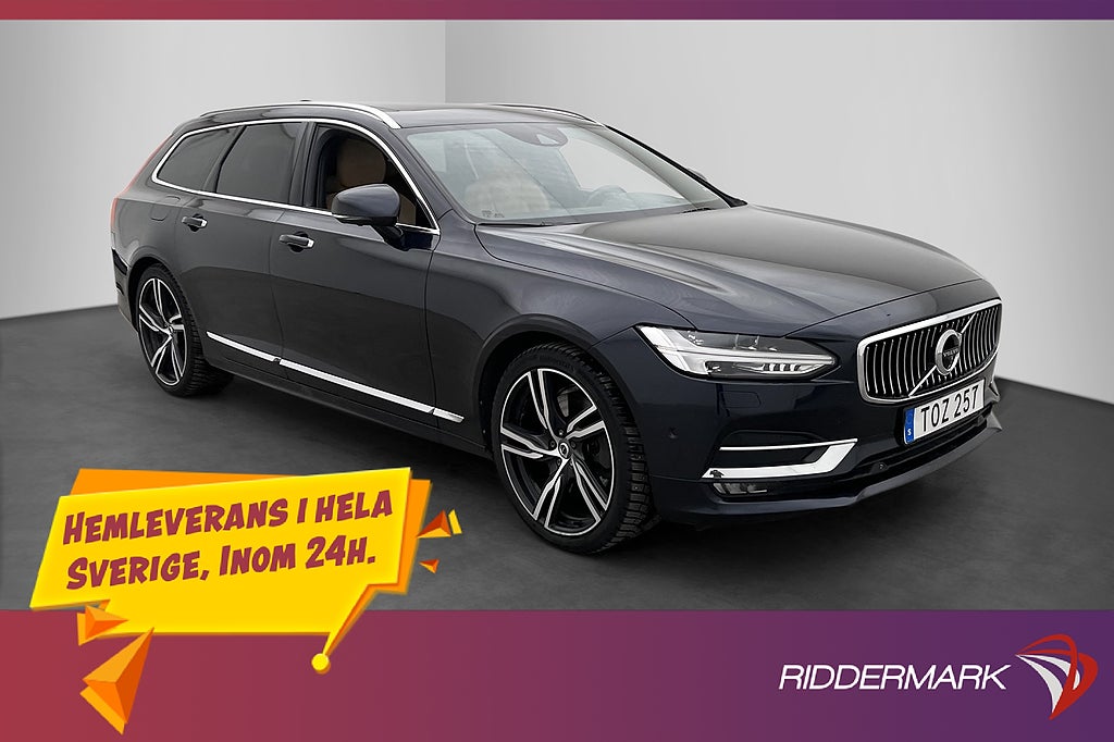 Volvo V90 T6 326hk AWD Inscription B&W Värm HUD 360 Pano