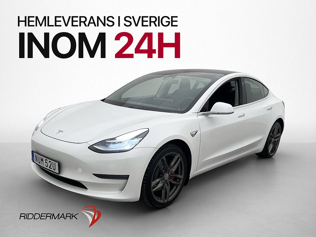 Tesla Model 3 Performance AWD 513hk Svensksåld AP Pano MOMS