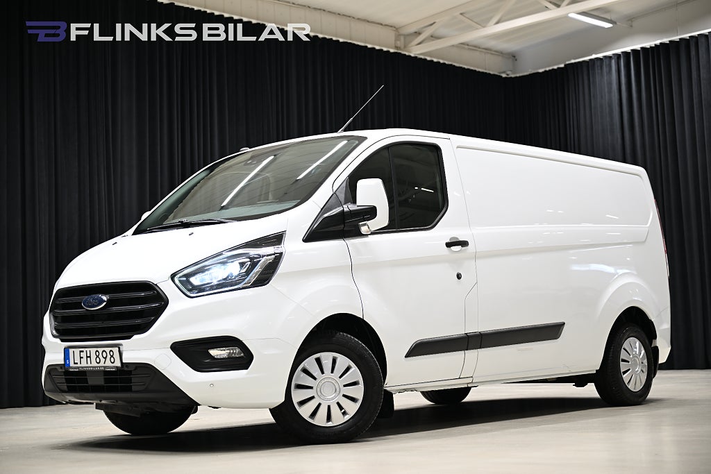 Ford Transit Custom Custom 130HK L2 Lång|Drag|Värmare|Backkamera|NyKamrem