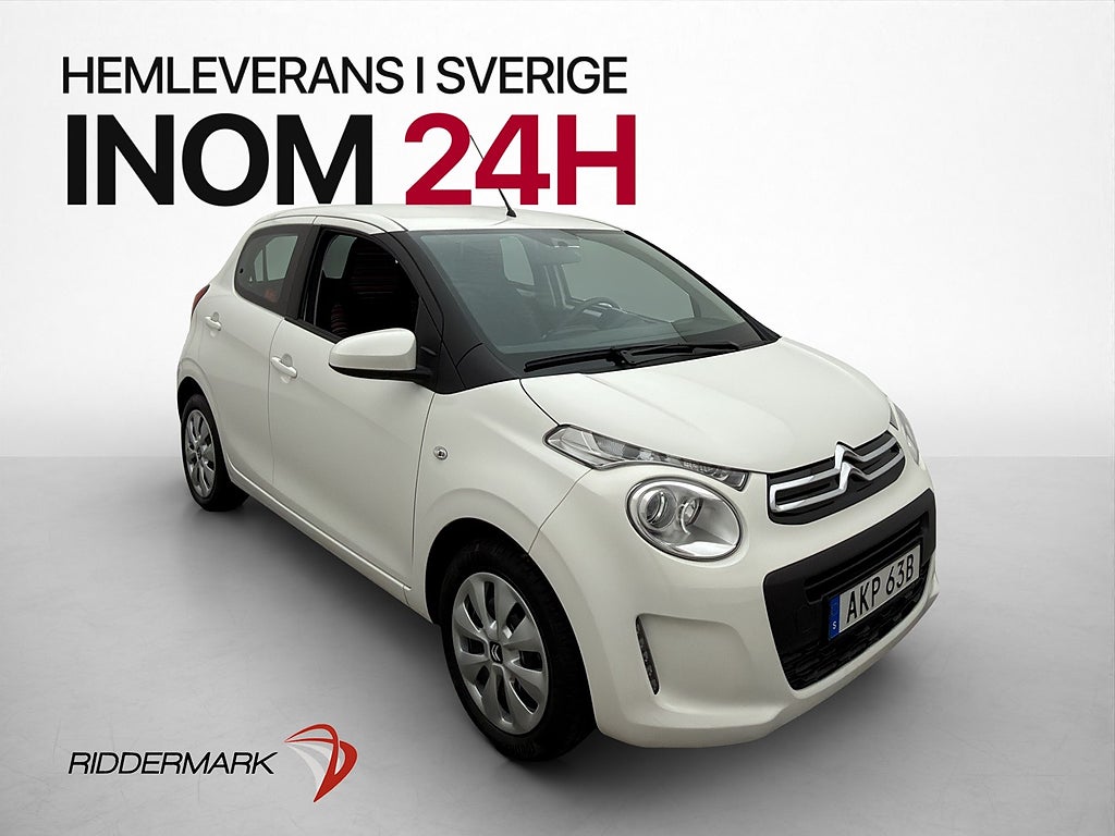 Citroën C1 1.0 72hk Kamera Bluetooth 0,37l/mil Låg-Årsskatt