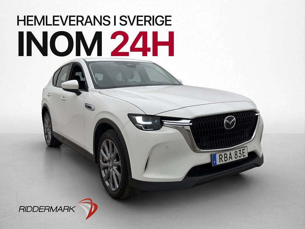 Mazda CX-60 PHEV 327hk Cockpit Drag HuD Navi Kamera Skinn
