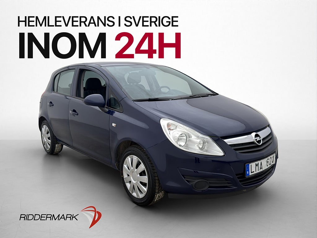 Opel Corsa 1.4 90hk Svensksåld Motorvärmare Rattvärme
