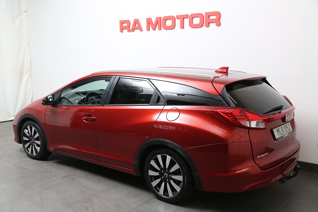Honda Civic Tourer 1,6 i-DTEC Executive Skinn Kamera Värmare Drag 2014