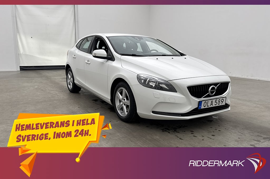 Volvo V40 T2 122hk Kinetic VOC Värmare Sensorer Farthållare