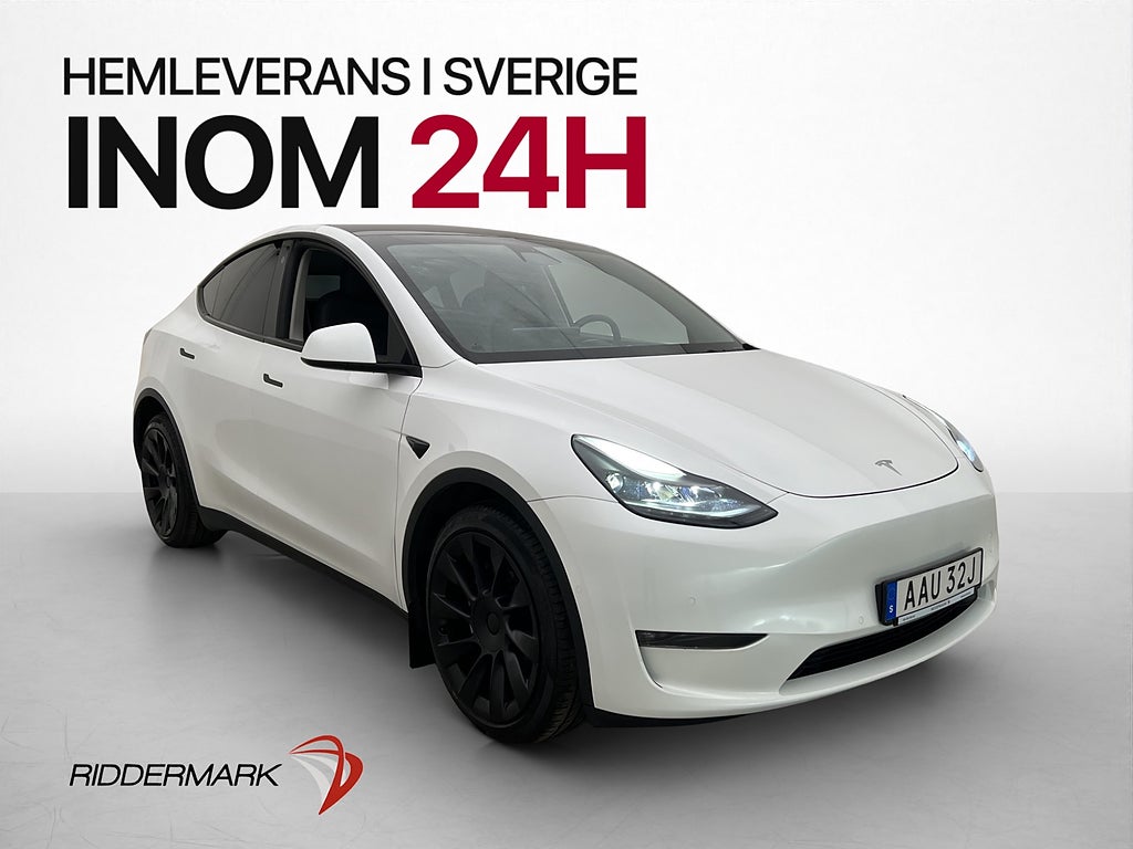 Tesla Model Y Long Range AWD Pano Drag Kamera Skinn AP Navi