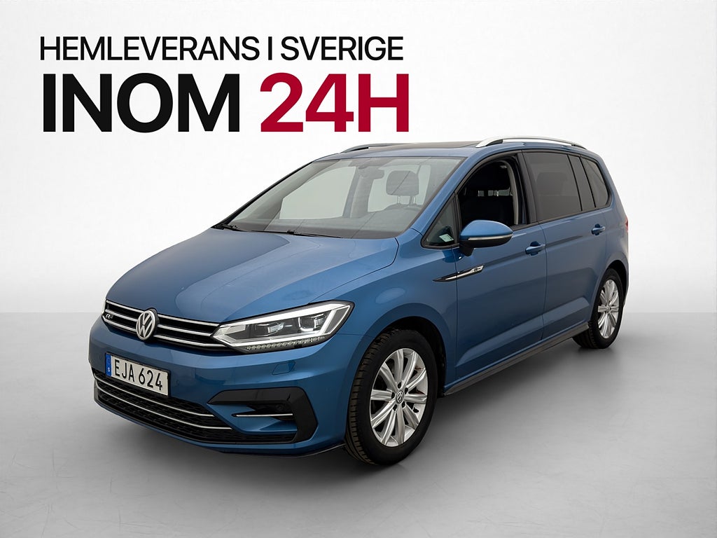 Volkswagen Touran 150hk 7-Sits R-Line Pano Värm Kamera Drag