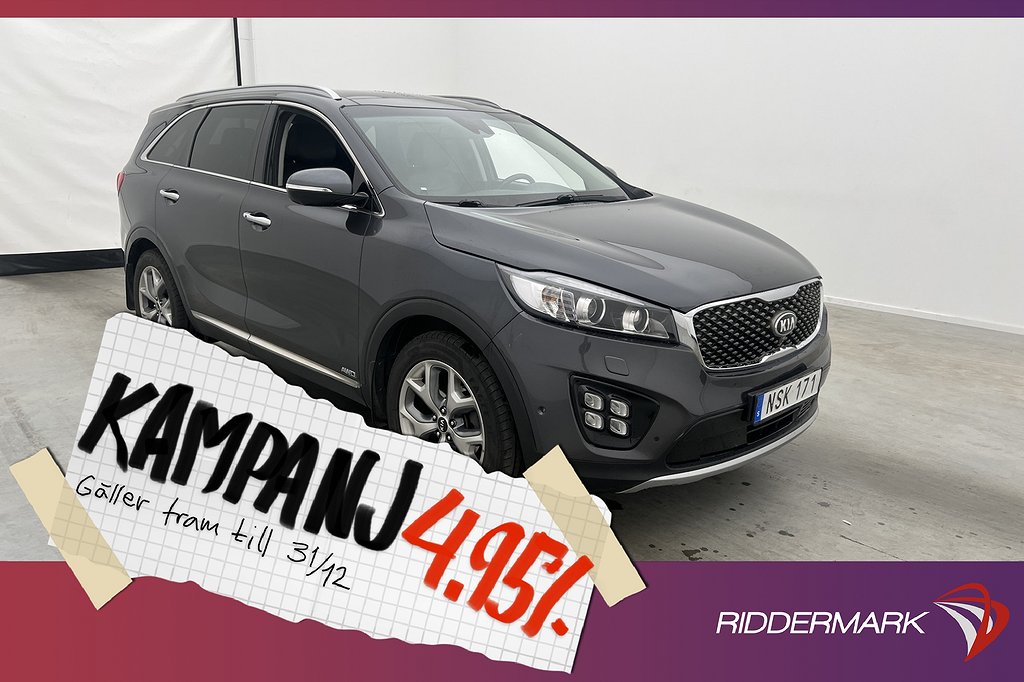 Kia Sorento AWD 200hk Business 7-Sits Pano 360° 4,95% Ränta