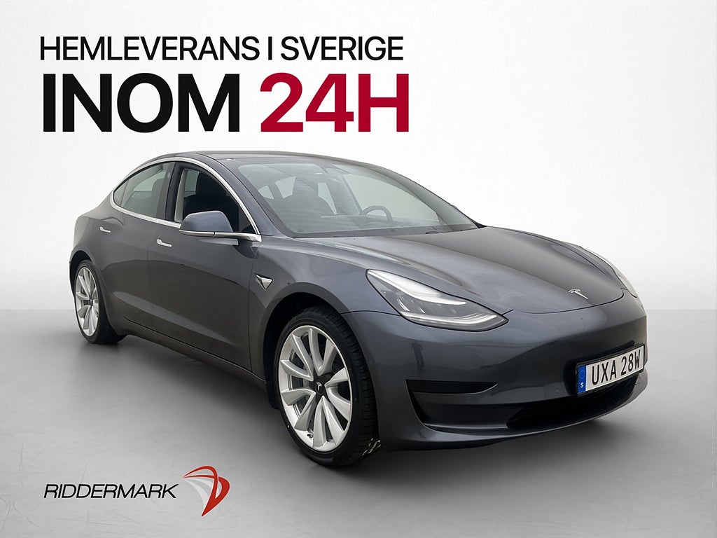 Tesla Model 3 Standard Range Plus 325hk Pano AP Svensksåld