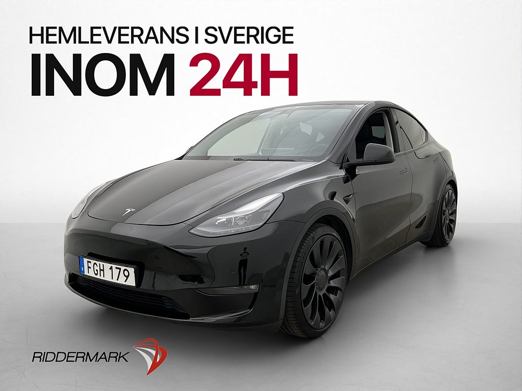 Tesla Model Y Performance Autopilot Värmepump Pano